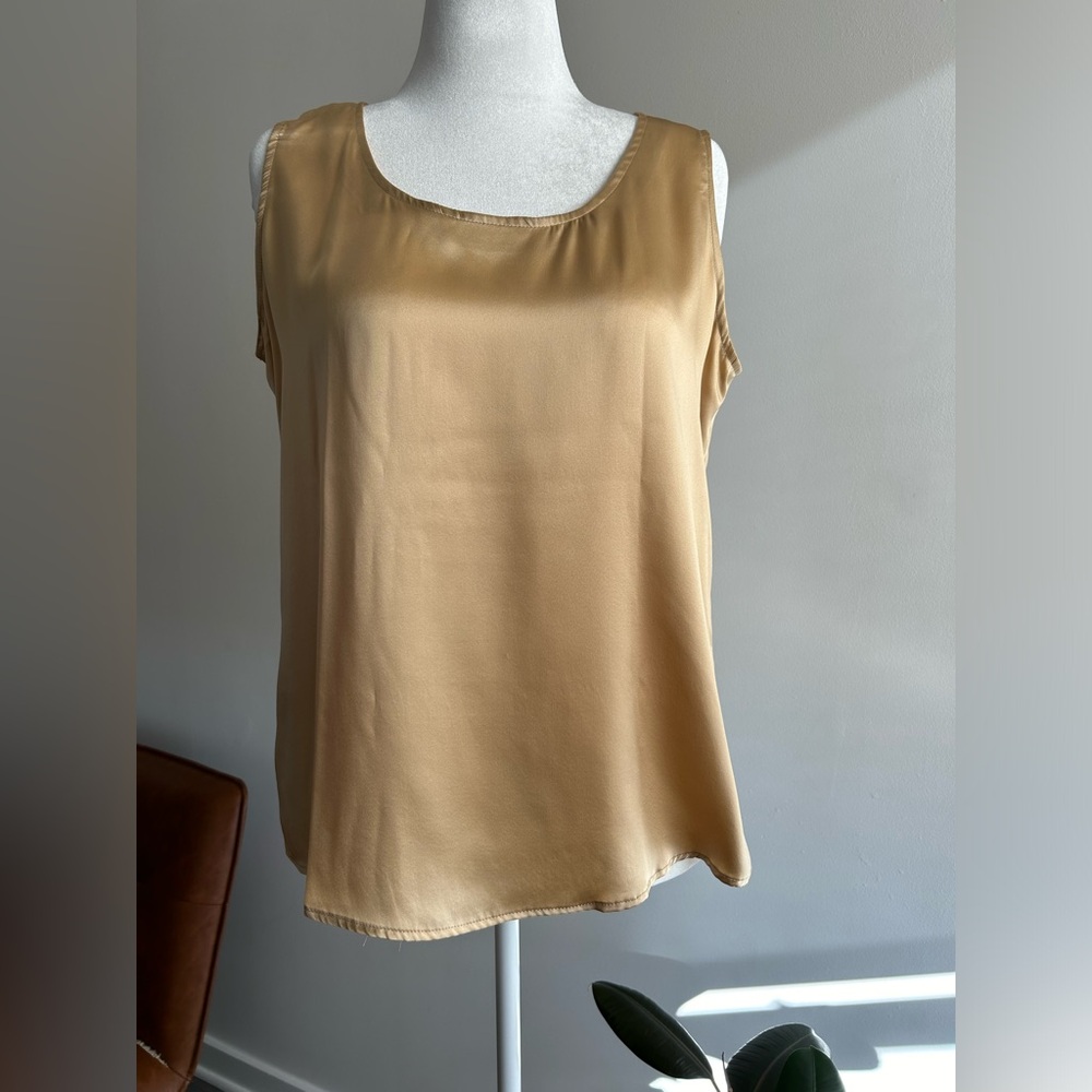 Irene D’Attilio / Gold Silk Top / Size 12 / RARE